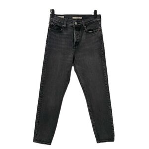 Levi's Black Wedgie Straight Leg Jeans for Women